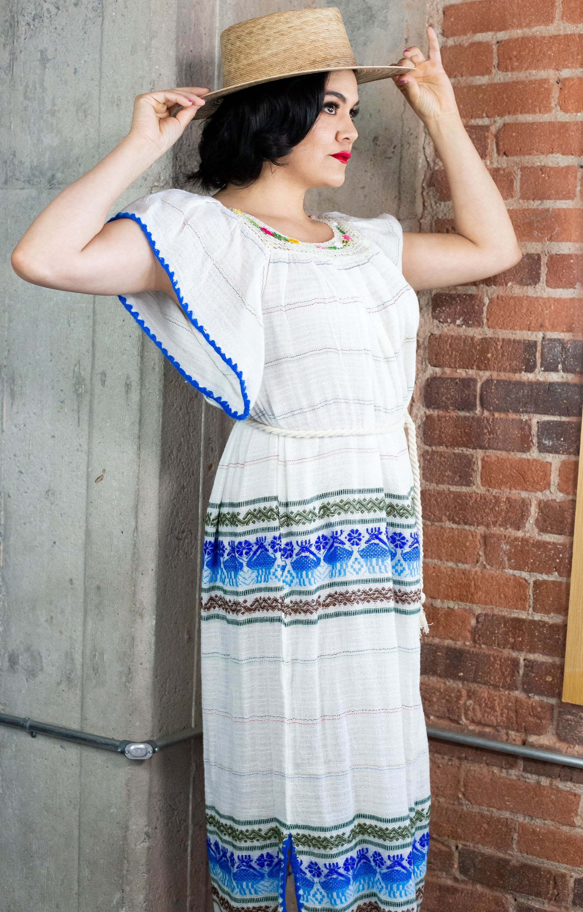 70's Peruvian Gauze Ethnic Dress (S-L)