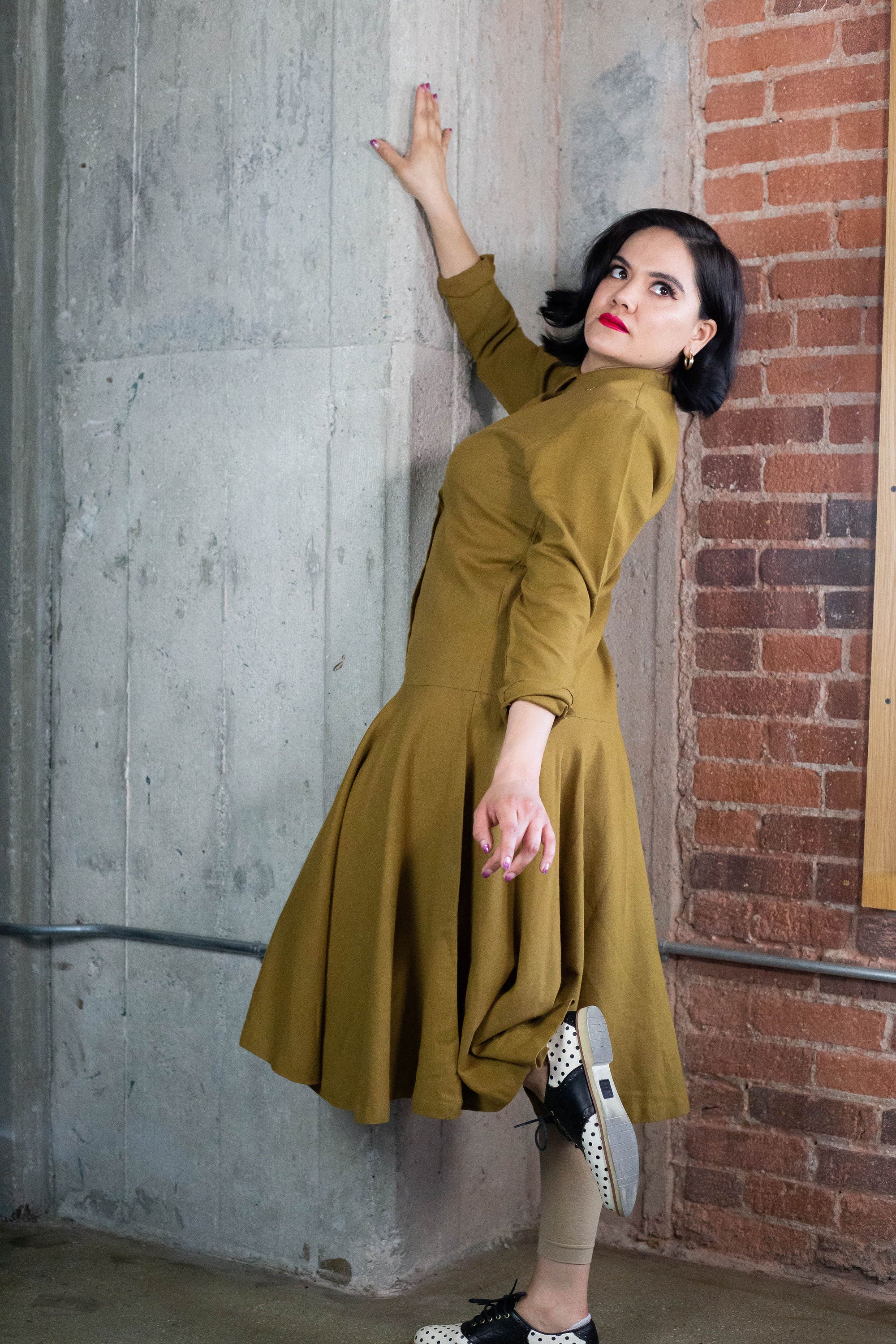 90's Avant-Garde Drop Waist Wool Dress (M) - Aire Antigua 90's Avant-Garde Drop Waist Wool Dress (M) - Aire Antigua