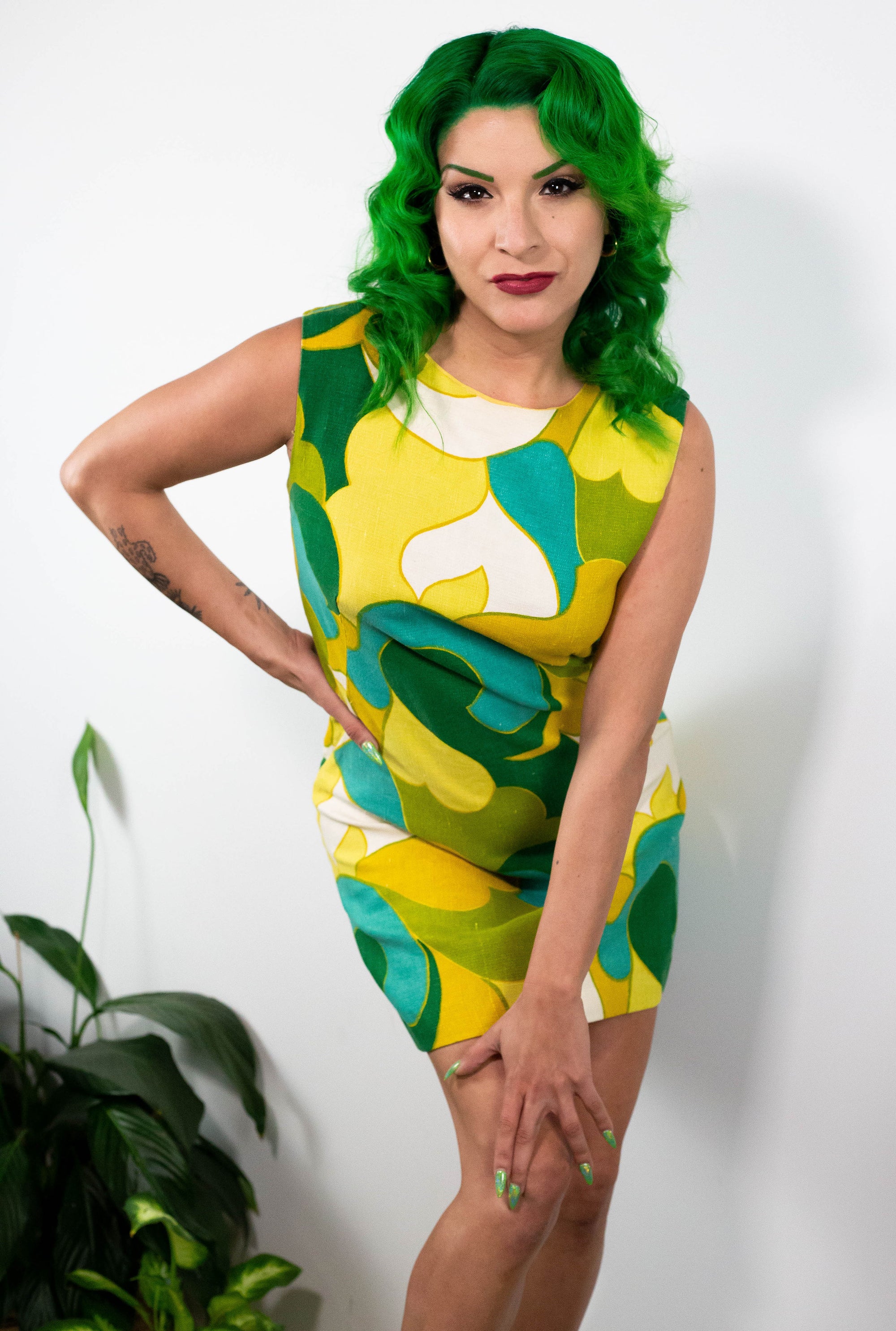 60's Handmade Psychedelic Shift Dress (S-M)